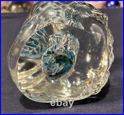 R. Garrett Signed Large Art Glass Dichroic Paperweight Controlled Bubbles B-268
