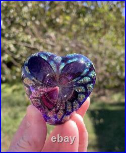 R. HELD Hand Blown Dichoric Purple Art Glass? In? RARE HARD TO FIND DESIGN