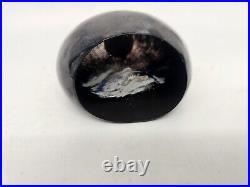 RARE DAVID WILSON 1987 Art Glass Paperweight signed & dated. Mountains & Clouds