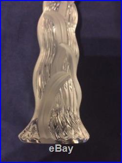RARE Saint St Louis France Crystal Totem Collection Flower Paperweight