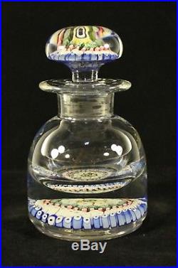 RARE Whitefriars Concentric Millefiori Paperweight Inkwell Bottle with Stopper