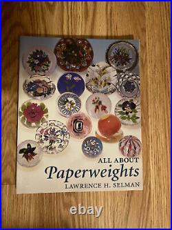 REVISED 8 glass paperweights some vintage, paperweight related bottle + 3 books