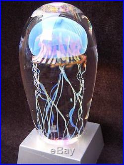Richard Satava Jelly Fish Studio Glass Art Glass Paperweight