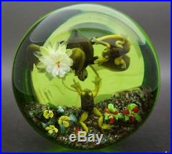 RICK AYOTTE Frog Pond Life Magnum Art Glass LT ED 99 Paperweight, Apr 3.25Hx4W
