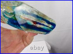 Ragazzi Signed Murano Blown Glass Large Fish Aquarium Paperweight withLabel