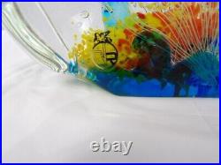 Ragazzi Signed Murano Blown Glass Large Fish Aquarium Paperweight withLabel