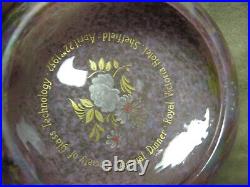 Rare 1952 Society of Glass Technology Paul Ysart Art Glass Pin Tray Souvenir