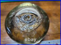 Rare Antique 1850's Large Hand Blown Glass Paperweight