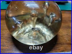 Rare Antique 1850's Large Hand Blown Glass Paperweight