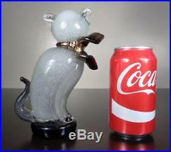 Rare Barbini Pulegoso Siamese Cat Figurine 7 Murano Art Glass Paperweight Kitty