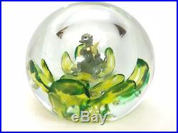 Rare Bart Zimmerman Signed Art Glass Hollow Bubble Dragon Magnum Paperweight
