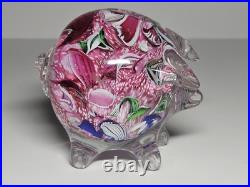 Rare Cape Cod Glass Works Bill Burchfield Scramble Glass Pig Paperweight 1993