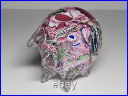 Rare Cape Cod Glass Works Bill Burchfield Scramble Glass Pig Paperweight 1993