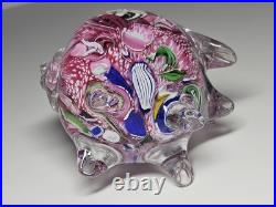 Rare Cape Cod Glass Works Bill Burchfield Scramble Glass Pig Paperweight 1993