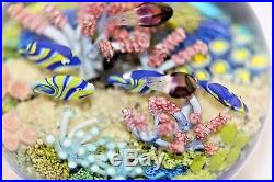 Rare HUGE Spectacular CATHY RICHARDSON Fish & Coral AQUARIUM Glass PAPERWEIGHT