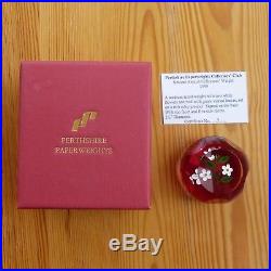 Rare Perthshire LE 1999 Collectors Club glass paperweight / presse papiers