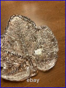 Rare SEGUSO CA DORO Clear Maple Leaf Paperweight Art Glass