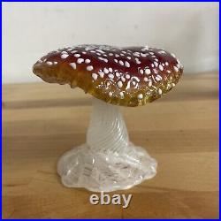 Rare Vintage MURANO Glass Art Mushroom Paperweight Please Read Description