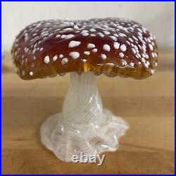 Rare Vintage MURANO Glass Art Mushroom Paperweight Please Read Description