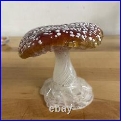 Rare Vintage MURANO Glass Art Mushroom Paperweight Please Read Description