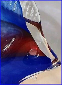 Rare Vtg Josef Marcolin Angel Fish Art Glass Paperweight Handblown Signed MCM EC