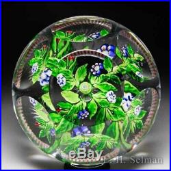 Rare antique Baccarat stylized floral bouquet faceted glass paperweight