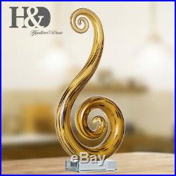 Ribbon Art Glass Blown Sculpture Centerpiece Party Home Decor Gift Murano Style