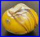 Richard-Ritter-Murrini-Glass-Vessel-Paperweight-Yellow-Swirl-Signed-01-xxq