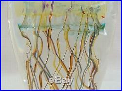 Richard Satava Moon Jellyfish Art Glass Paperweight
