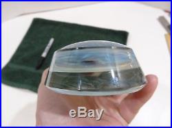 Rick SATAVA Moon Jellyfish Art Glass Sculpture Paperweight 6-3/4 2673-96