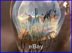 Rick Satava Moon Jellyfish Art Glass Sculpture Paperweight Signed 2685-99