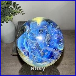 Robert Eickholt 2002 signed Art Glass Paperweight 3 tall 2.5 wide