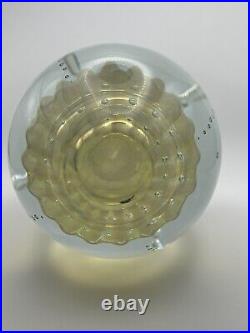 Robert Eickholt Iridescent Jellyfish Art Glass Paperweight Signed 1999