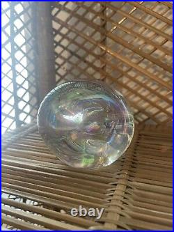 Robert Eickholt Iridescent Pinched Paperweight Signed 93 WMTP 4 1/2