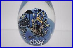 Rollin Karg Art Glass 4 1/2 Dichroic Paperweight