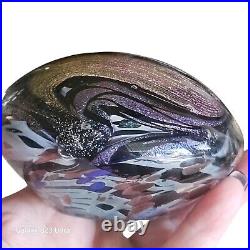 Rollin Karg Art Glass Dichroic Sculpture 6 Signed Paperweight Undated