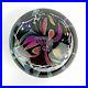 Rollin-Karg-Paperweight-Art-Glass-Abstract-Iridescent-Black-Pink-Purple-4-5in-01-uwy