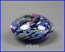 Rollin Karg Signed Dichroic Stunning Hand Crafted Art Glass Paperweight