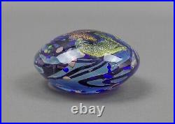 Rollin Karg Signed Dichroic Stunning Hand Crafted Art Glass Paperweight