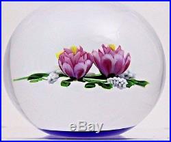 SPECTACULAR Magnum TRABUCCO Camellia and DAFFODIL BOUQUET Art Glass PAPERWEIGHT