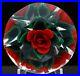 STEVEN-LUNDBERG-Red-Rose-Art-Glass-Diamond-Shaped-Paperweight-Aprx-2-25Hx3-5W-01-dz
