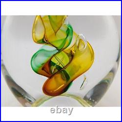 STUNNING Studio Art Glass Paperweight Fablonski Signed LH Figurine