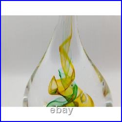 STUNNING Studio Art Glass Paperweight Fablonski Signed LH Figurine