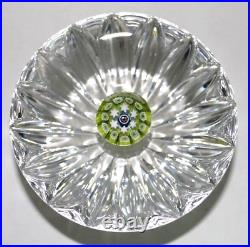 Saint Louis Crystal Millefiori Stars Cut Glass Paperweight