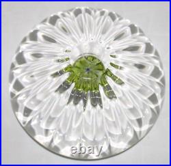 Saint Louis Crystal Millefiori Stars Cut Glass Paperweight