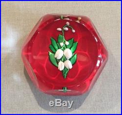Saint Louis, Lily of the Valley Paperweight, France, 1982
