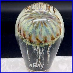 Satavar Jellyfish Paperweight Sculpture Nautical Sea Creature Art Glass Signed
