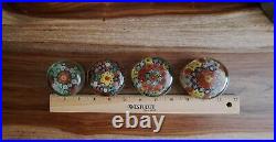 Seven 1930's Vintage Millefiori Paperweights (Murano and Chinese) EUC