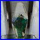 Signed-1991-Sterno-Glasshouse-Obelisk-Paperweight-WOA-9272-Blue-Green-5T-EUC-01-qlc