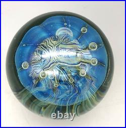 Signed 2004 Eickholt DOAF2 Large Art Glass Hand Blown Jellyfish Paperweight